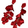 Cercei red petal model petale de flori culoare rosie 1