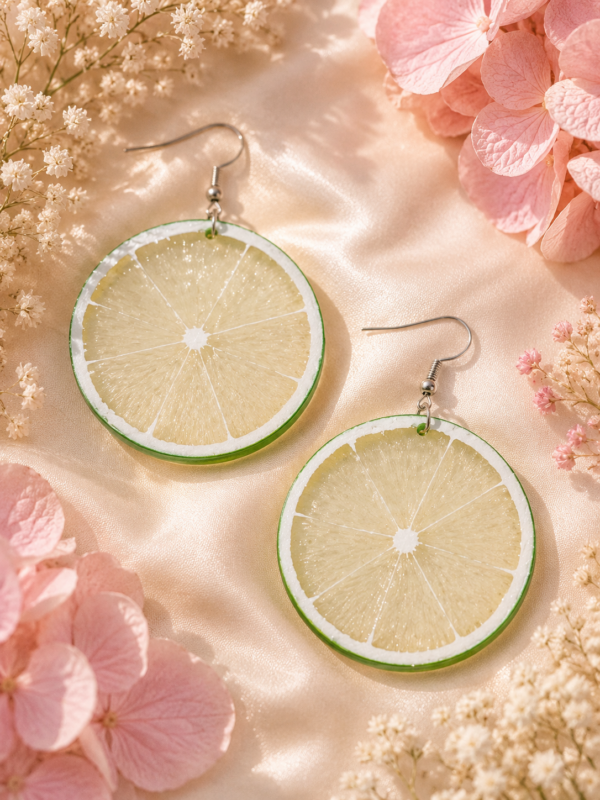 cercei green lime, cercei lamaie verde, cercei felie lamaie, cercei lime, cercei verzi, cercei fructe, cercei colorati, cercei jucausi, cercei fresh, cercei originali, cercei statement, cercei dama, cercei cu ac, bijuterii verzi, bijuterii fructe, accesorii colorate, accesorii dama, cercei pentru petrecere, cercei fashion