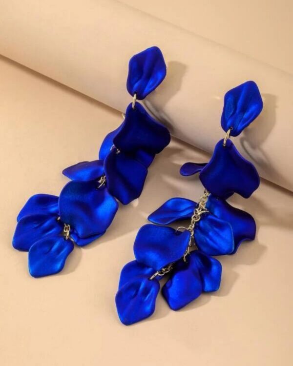 Cercei Blue Petal – Petale de Flori, Albastru Elegant