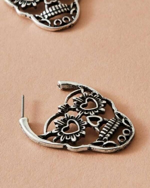 Cercei Dia de los Muertos – Model Craniu Colorat