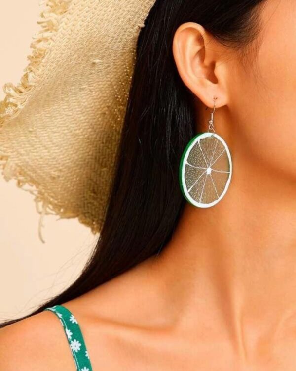 Cercei Green Lime, Felie Lămâie Verde – Bijuterie Fresh