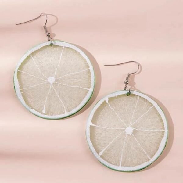 Cercei Green Lime, Felie Lămâie Verde – Bijuterie Fresh