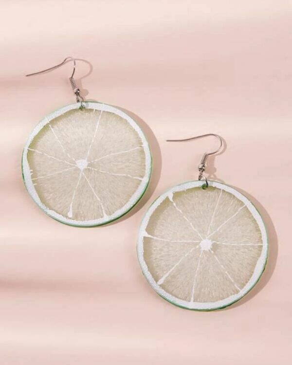 Cercei Green Lime, Felie Lămâie Verde – Bijuterie Fresh