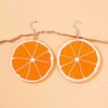 Cercei Orange, Felie Portocală – Bijuterie Amuzantă și Colorată