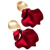 Cercei Petale Rosu - Design Floral, Usor si Durabil