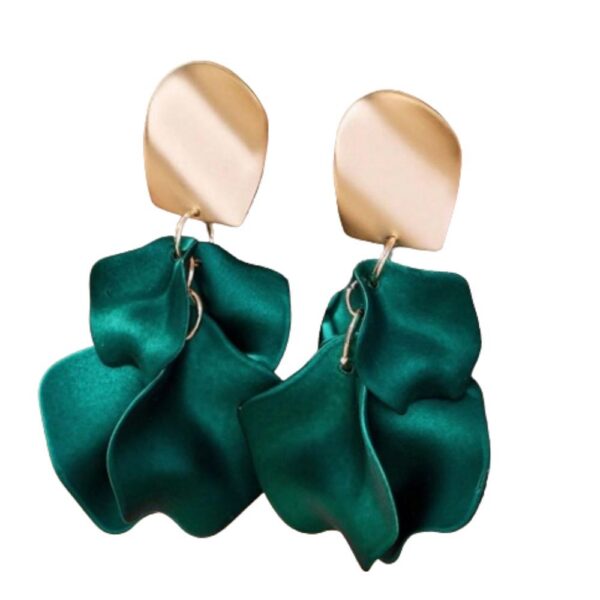 Cercei Petale Teal - Design Floral, Usor si Durabil