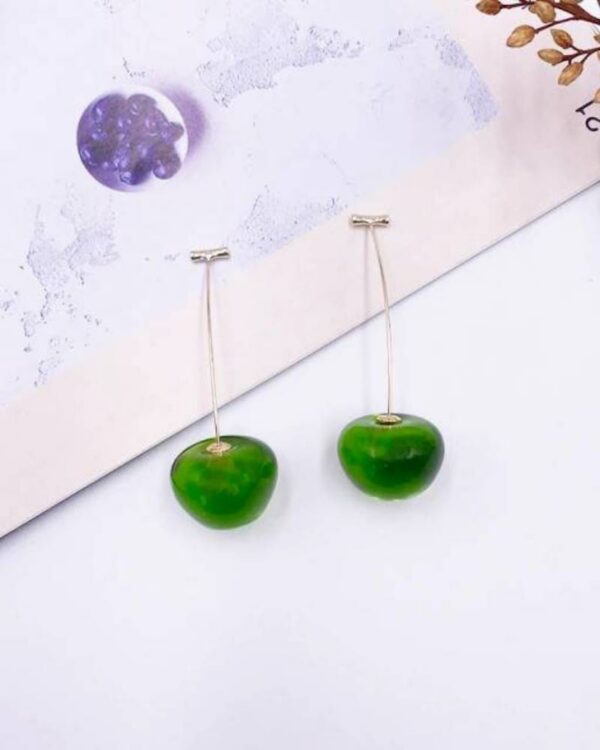 Cercei Syggy Cherries – Model Cireșe Verzi Adorabile
