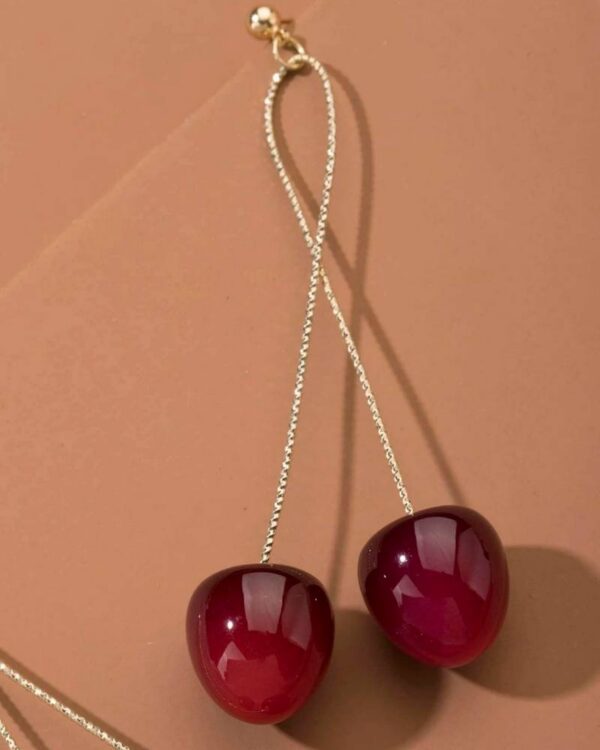 Cercei Syggy Cherries – Pereche Cireșe Auriu/Grena