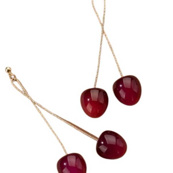 Cercei Syggy Cherries – Pereche Cireșe Auriu/Grena