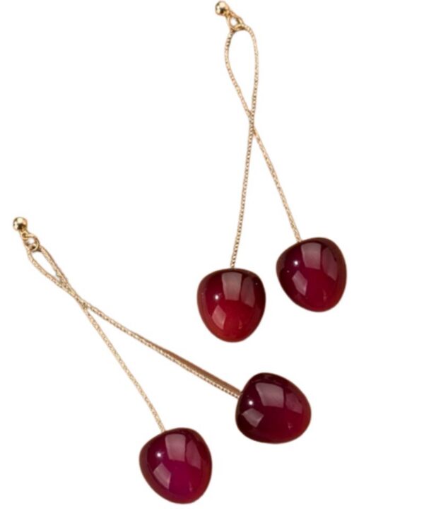 Cercei Syggy Cherries – Pereche Cireșe Auriu/Grena