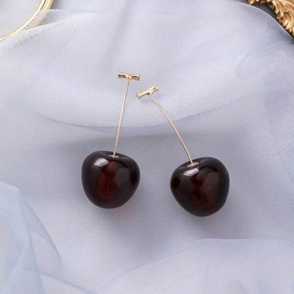 Cercei Cherries – Cireșe Grena/Burgundy, Model Syggy