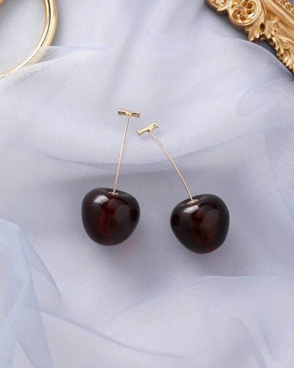 Cercei Cherries – Cireșe Grena/Burgundy, Model Syggy