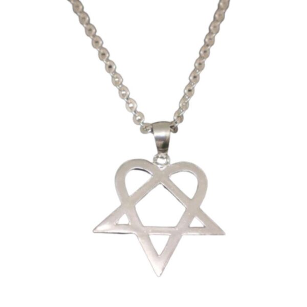 Lanț Heartagram – Bijuterie Gothic Rock & Stil Alternativ