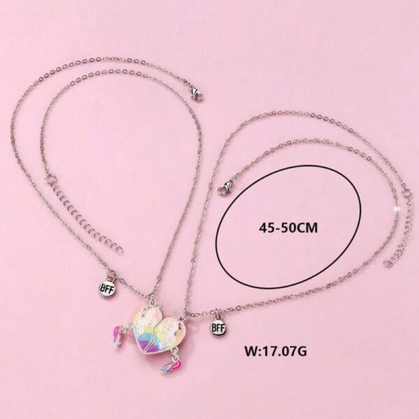 Set 2 Lanturi Best Friend cu Pandantiv Unicorn BFF