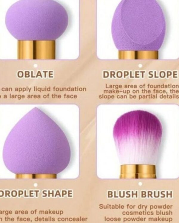 Set 3 Aplicator Dublu Make-Up SYGGY – Pensulă & Burete