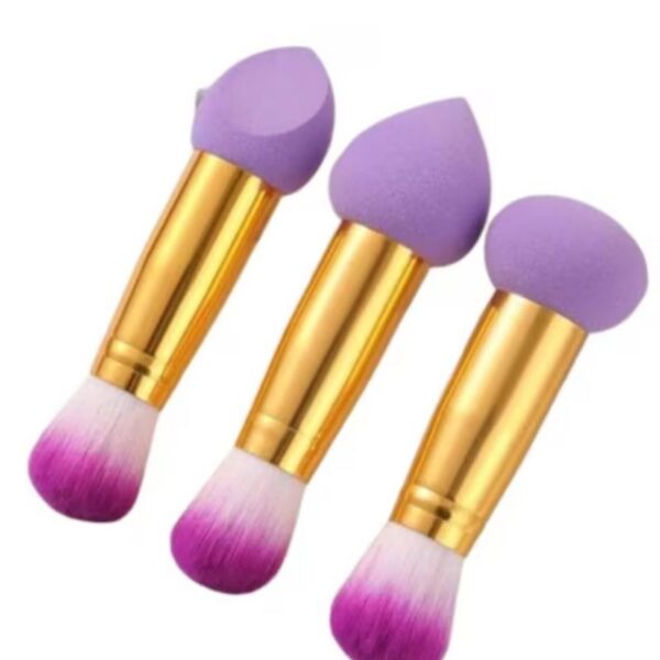 Set 3 Aplicator Dublu Make-Up SYGGY – Pensulă & Burete