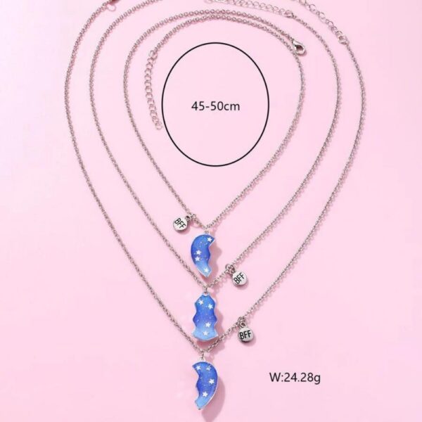 Set 3 Lanturi Best Friend cu Pandantiv Stele UV BFF