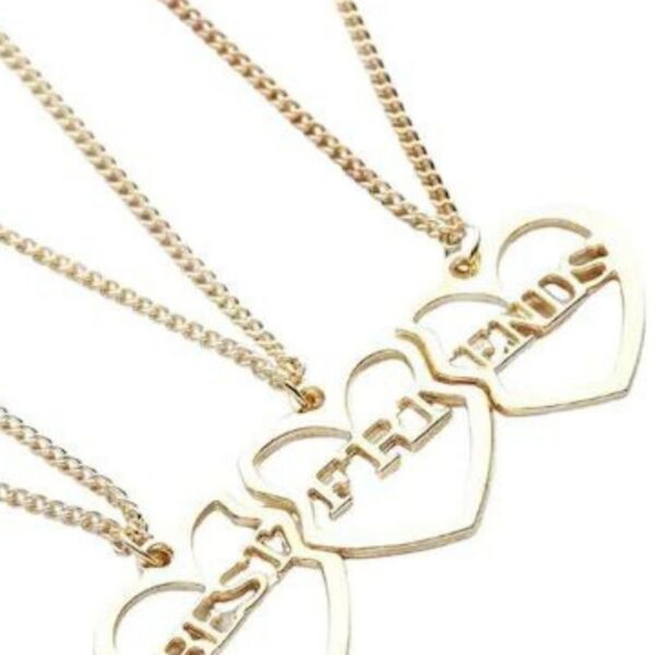 Set 3 Lanțuri BFF Best Friends, Auriu – Bijuterii Prietenie