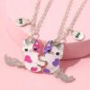 Set 2 Lănțișoare Best Friend – Pandantiv CATS BFF