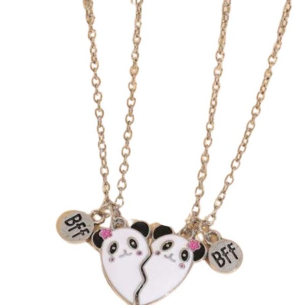 Set 2 Lănțișoare Best Friend cu Pandantiv Panda BFF