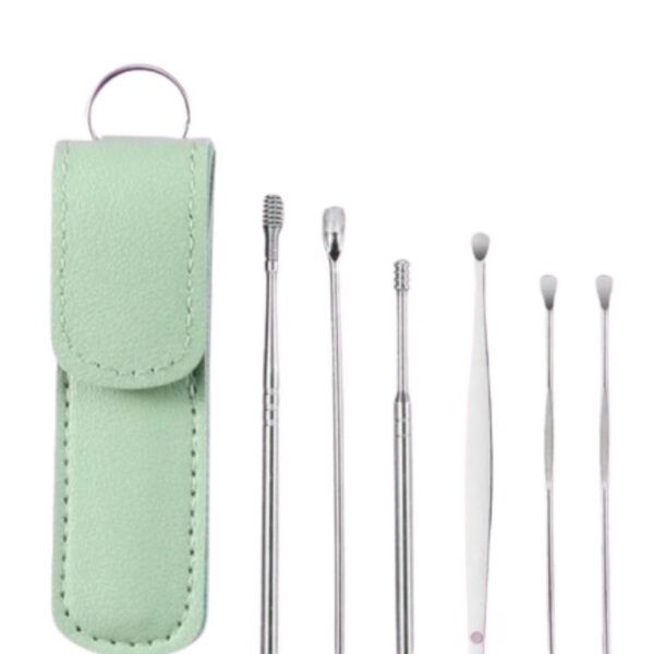 Set Curățare Urechi Portabil Verde – Igienic și Practic