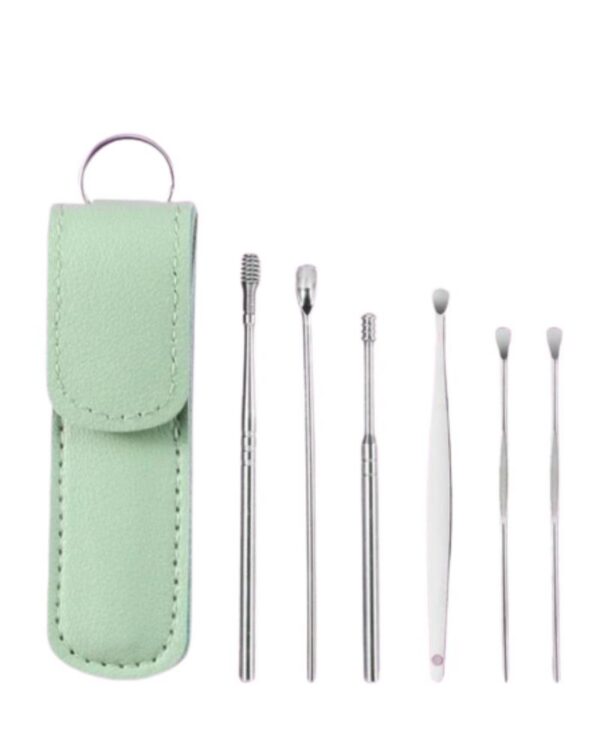 Set Curățare Urechi Portabil Verde – Igienic și Practic
